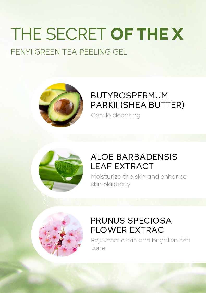 Facial Skin Care Products Exfoliating Face Gel Gentle Cleaning Rejuvenate Skin Green Tea Peeling Gel