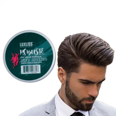 Prodotti per lo styling dei capelli da uomo. La cera per capelli mantiene forte 48 ore e si lava facilmente. Pomata gel